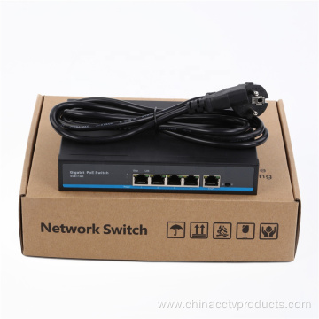 1000Mbps 4ports CCTV Network Ethernet PoE Switch 48V